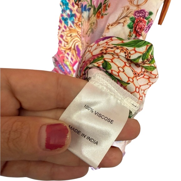 Aratta Bohemian Goddess Women’s Shirt-Dress Colorful Floral Print New Small $250 - Picture 7 of 10